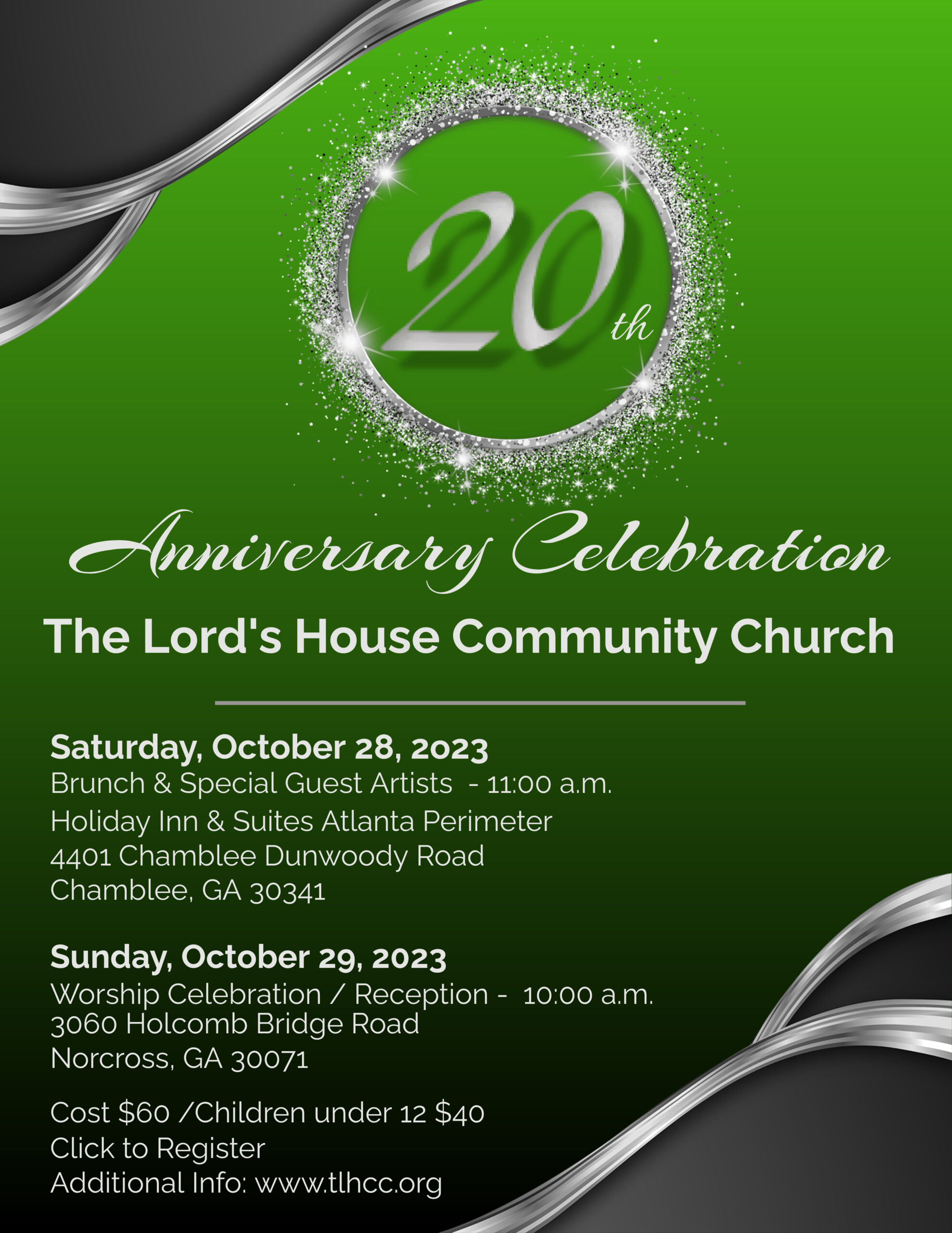 Join us for The Lord's House Community Church 20th Anniversary! 